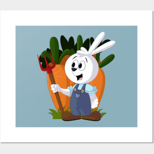 RABBIT FARMER Posters and Art